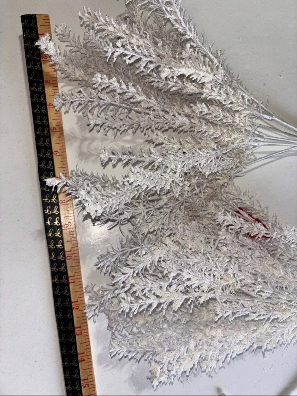 White Frosted Decorative Spray White Snow Filler White Christmas BRANCHES NWT